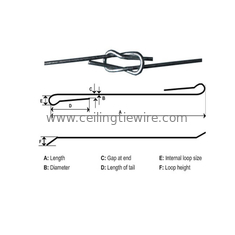 3.25mm x 94&quot; aço carbono alto dobro dos laços de pacote do laço da relação rápida