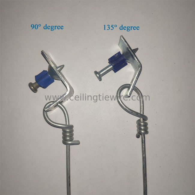 12ft fio galvanizado 12 calibres do laço do teto do gancho com 1-1/4” Pin And Clip